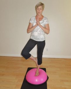 working out with a BOSU